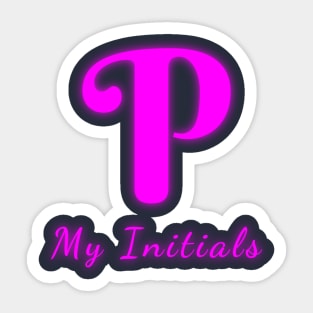 Letter P Letter Art Sticker